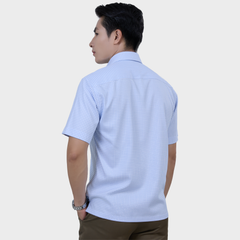  Áo Sơ Mi Caro Nam Ngắn Tay Vải Sợi Sồi, Co Giãn Thoải Mái – ABN.PMS.BE 376 