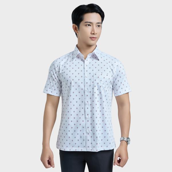  Áo sơ mi nam ngắn tay cao cấp BELLUNI vải sợi tre - ABN.BPS.BE 333 