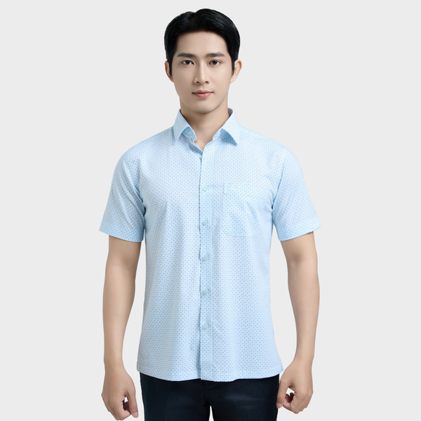  Áo sơ mi nam ngắn tay cao cấp BELLUNI vải sợi tre - ABN.BPS.BE 325 