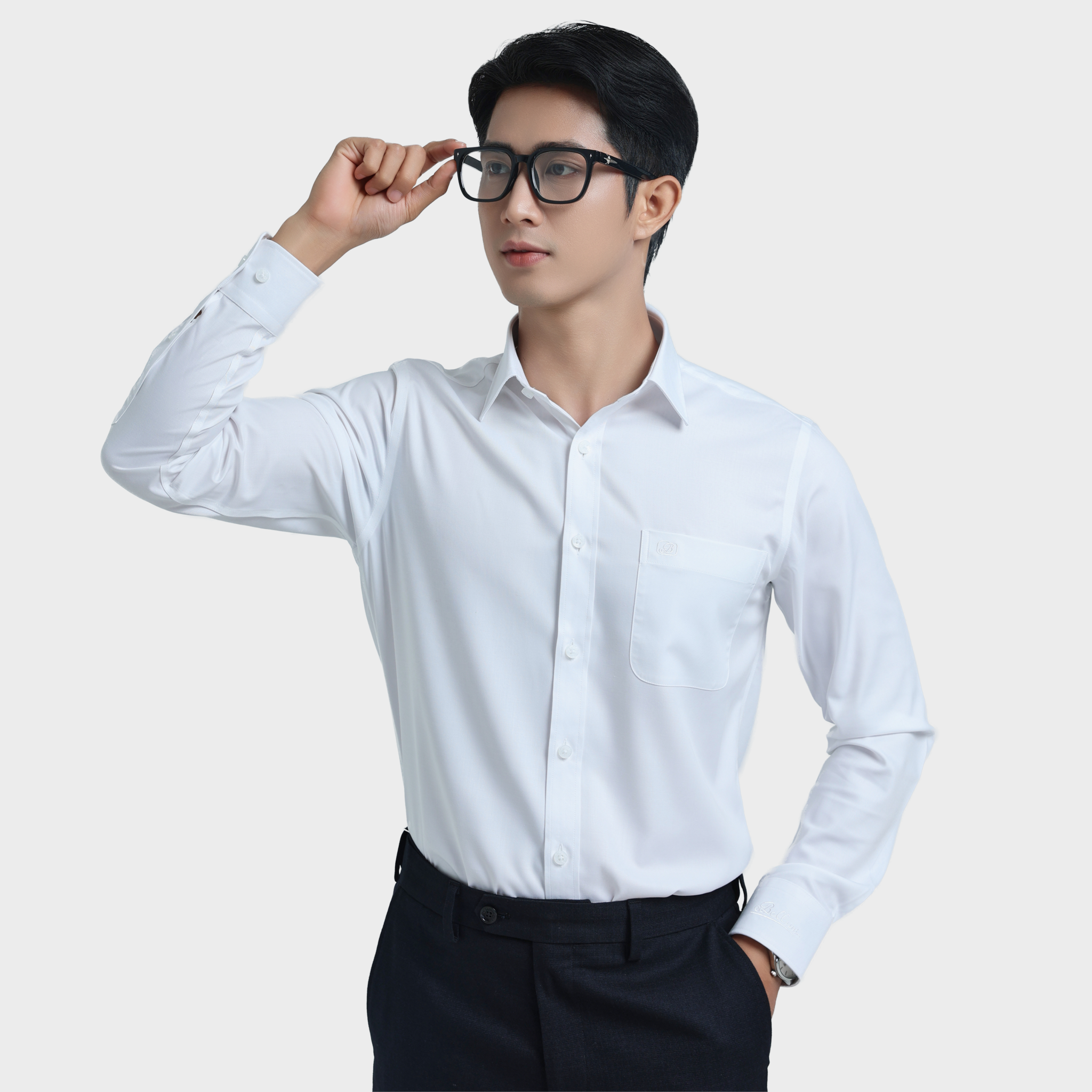  Áo sơ mi nam dài tay BELLUNI vải sợi sồi cao cấp - ABD.PMS.BE 225 