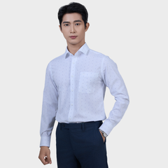  Áo Sơ Mi Chấm Bi Nam Tay Dài Vải Sợi Tre Mềm Mại Chống UV - ABD.BPS.BE 248 