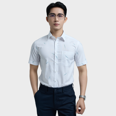  Áo sơ mi nam ngắn tay cao cấp BELLUNI vải sợi tre - ABN.BPS.BE 343 