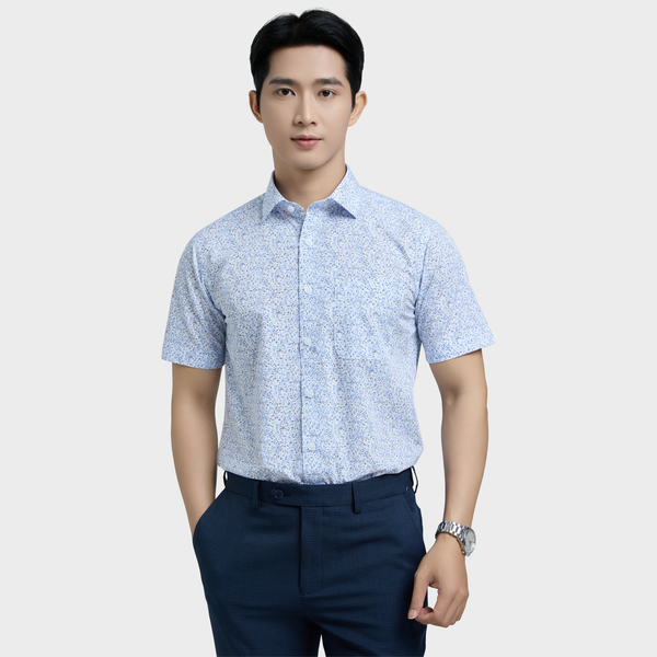  Áo sơ mi nam ngắn tay cao cấp BELLUNI vải sợi tre - ABN.BP.BE 341 