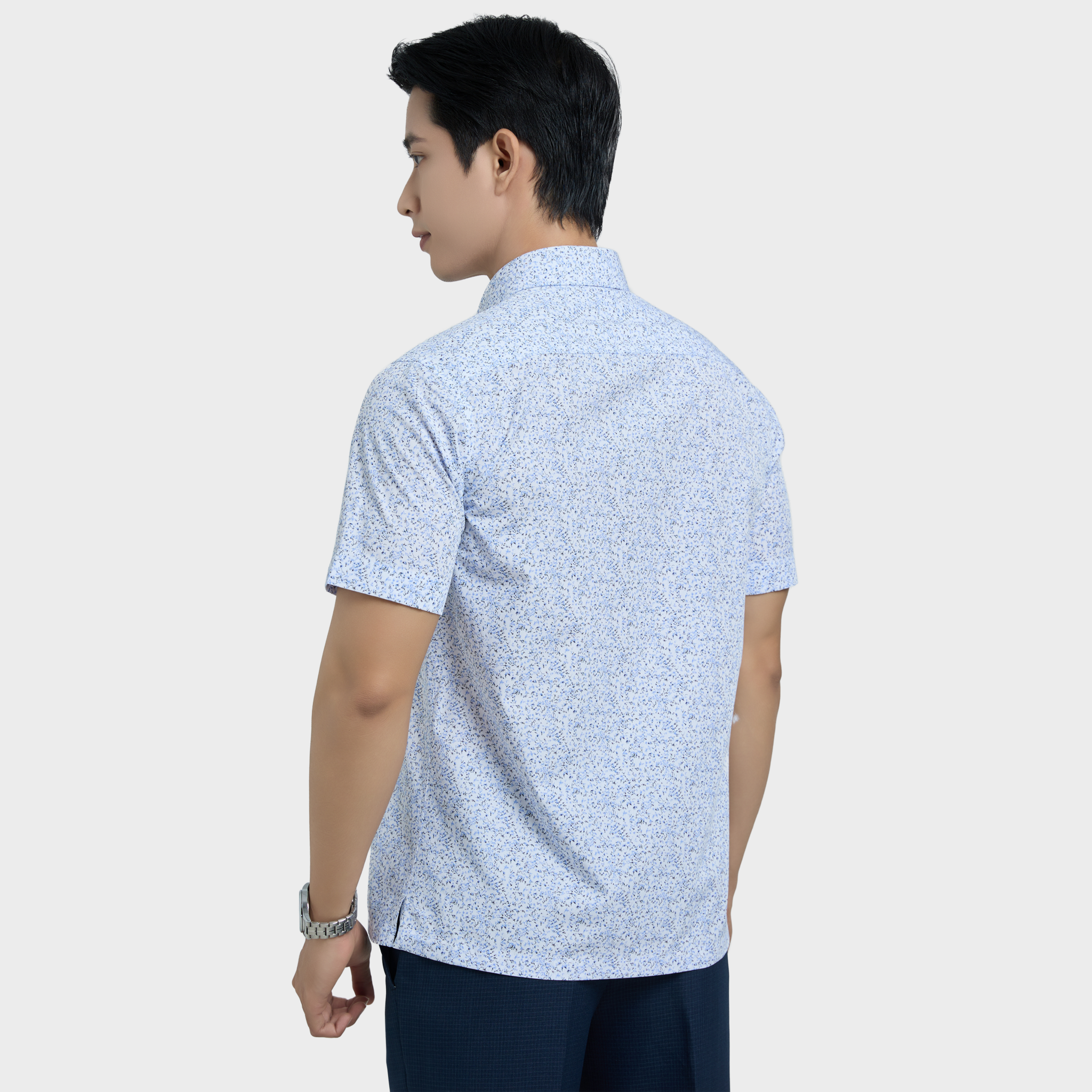  Áo sơ mi nam ngắn tay cao cấp BELLUNI vải sợi tre - ABN.BP.BE 341 