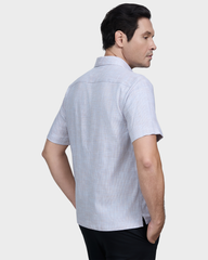  Áo Sơ Mi Nam Tay Ngắn Vải Sợi Sồi Caro Xanh Đỏ Co Giãn Cá Tính – ABN.PMS.BE.377 