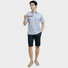  Áo sơ mi nam ngắn tay cao cấp BELLUNI vải sợi tre - ABN.BPS.BE 329 