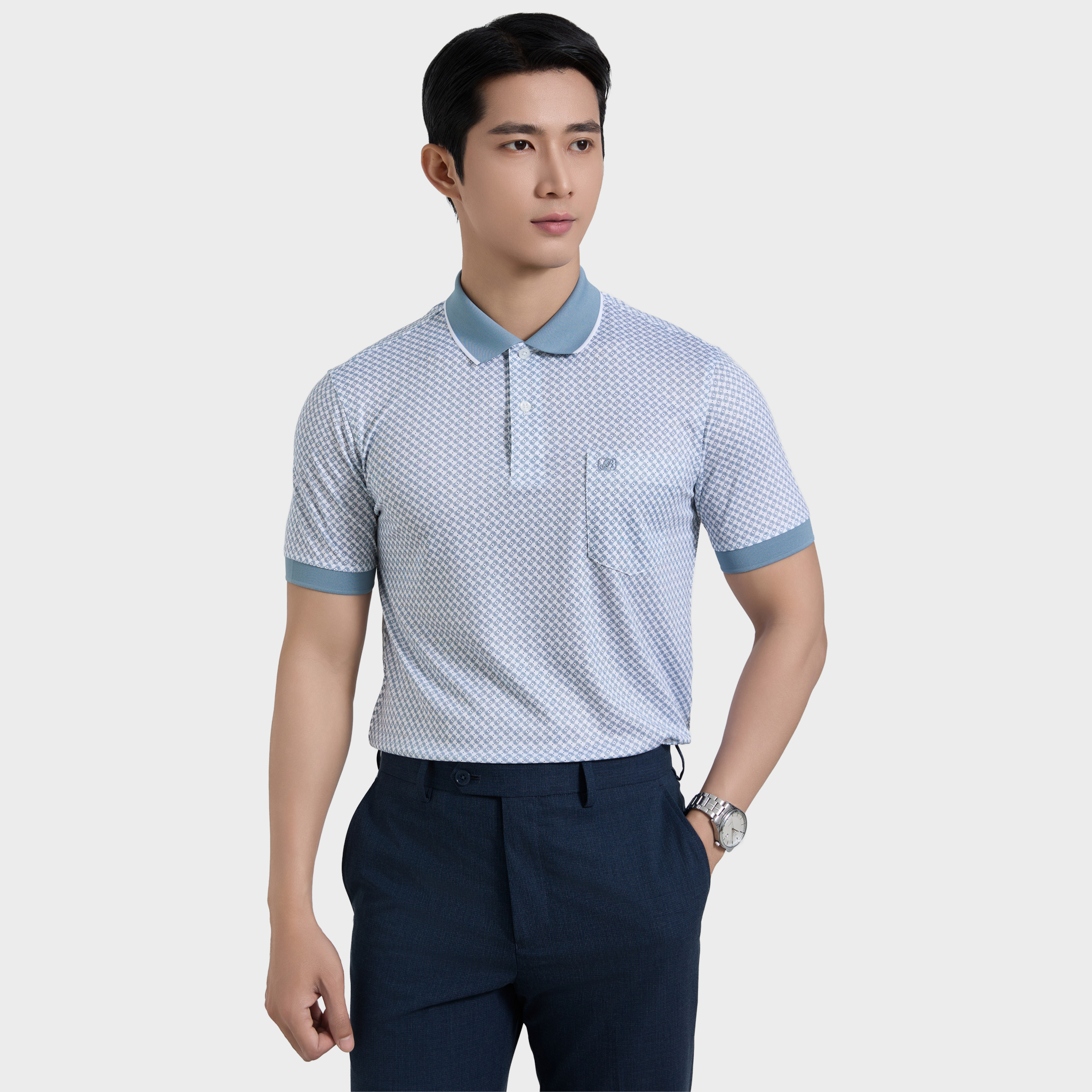  Áo thun nam Polo BELLUNI vải sợi tre cao cấp - AT.BP.BE 111 