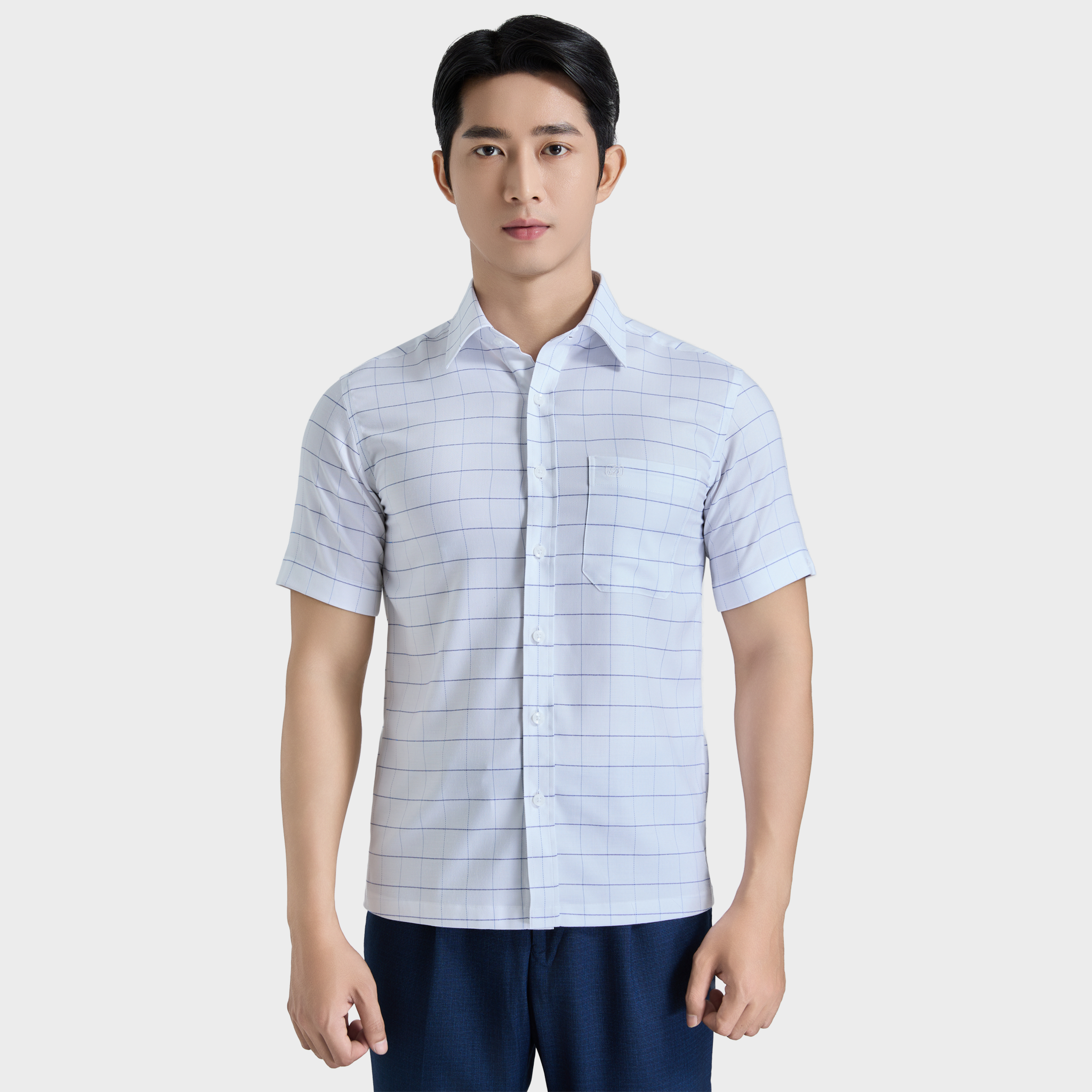  Áo sơ mi nam ngắn tay cao cấp BELLUNI vải sợi tre - ABN.BPS.BE 349 