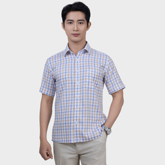  Áo Sơ Mi Caro Nam Ngắn Tay Sợi Sồi – Nhẹ Nhàng, Tinh Tế - ABN.PM.BE 369 