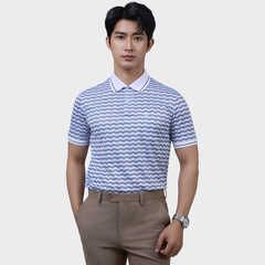  Áo Polo Nam Vải Sợi Tre Bo Cổ Dệt Sọc Thoáng Khí  – AT.BP.BE 118 
