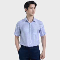  Áo sơ mi nam ngắn tay BELLUNI vải sợi sồi thoải mái thanh lịch - ABN.PM.BE 361 