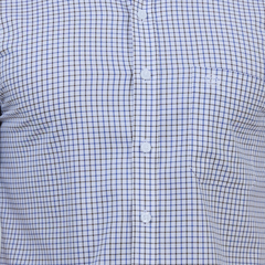  Áo Sơ Mi Caro Navy Nam Ngắn Tay Sợi Modal – Sang Trọng, Co Giãn - ABN.PMS.BE 375 