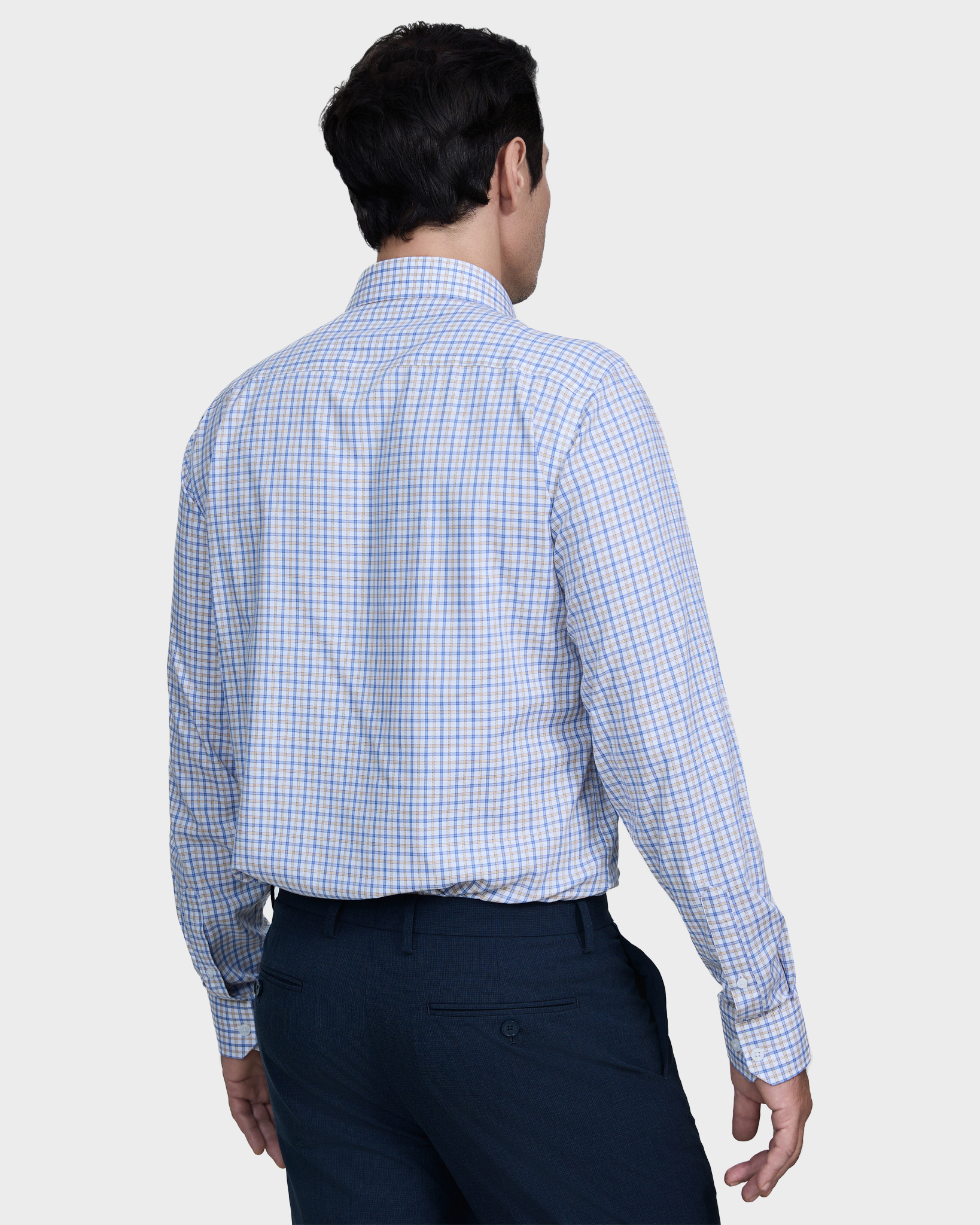  Áo Sơ Mi Nam Dài Tay Vải Sợi Sồi Caro Nhỏ Co Giãn Mềm Mịn – ABD.PMS.BE 247 