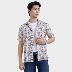  Áo Sơ Mi Nam Ngắn Tay Belluni Cổ Danton Họa Tiết Phóng Khoáng Lịch Lãm - ABN.PV.BE 358 