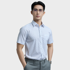  Áo sơ mi nam ngắn tay BELLUNI vải sợi sồi cao cấp - ABN.PMS.BE 339 