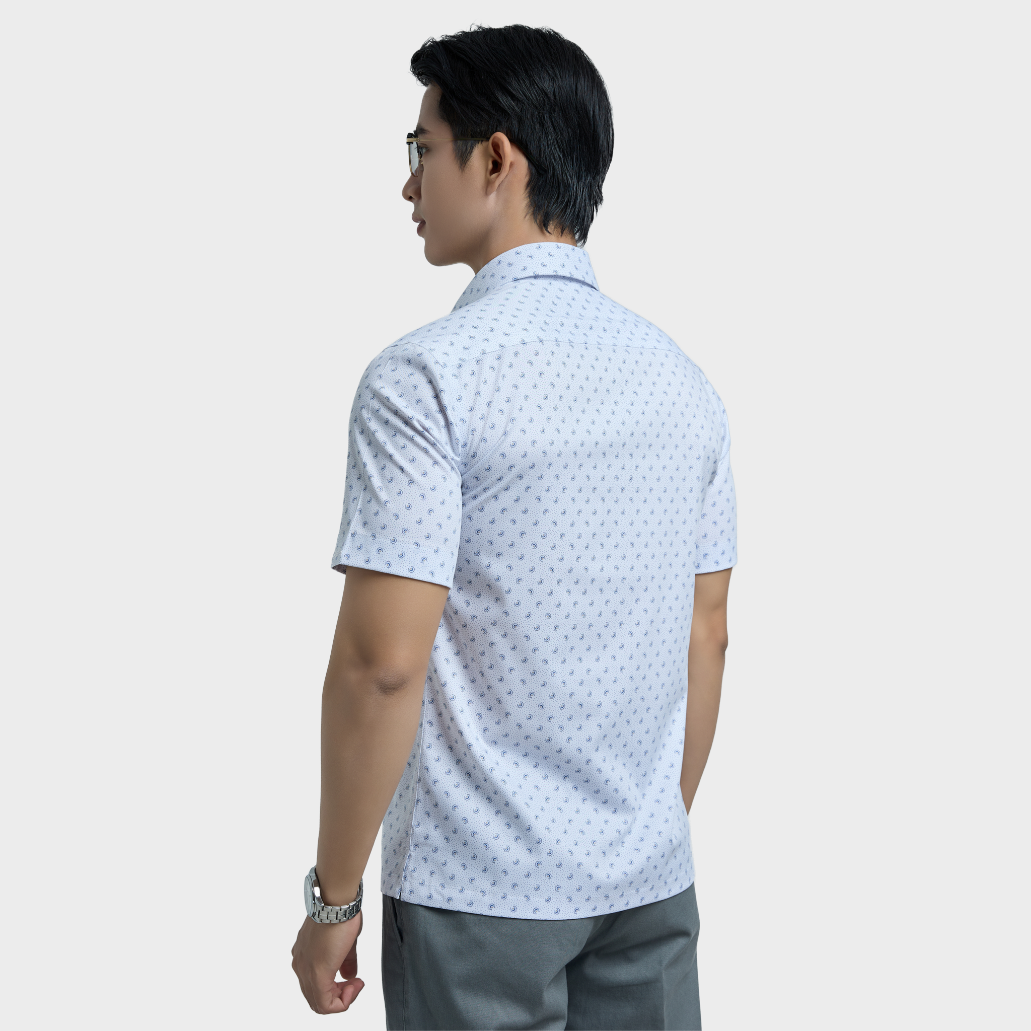  Áo sơ mi nam ngắn tay BELLUNI vải sợi sồi cao cấp - ABN.PMS.BE 339 