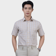  Áo Sơ Mi Caro Nam Ngắn Tay Sợi Sồi – Nhẹ Nhàng, Tinh Tế - ABN.PM.BE 369 