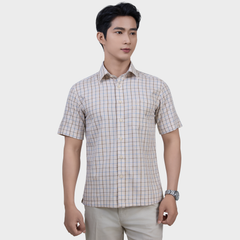  Áo Sơ Mi Caro Nam Ngắn Tay Sợi Sồi – Nhẹ Nhàng, Tinh Tế - ABN.PM.BE 369 