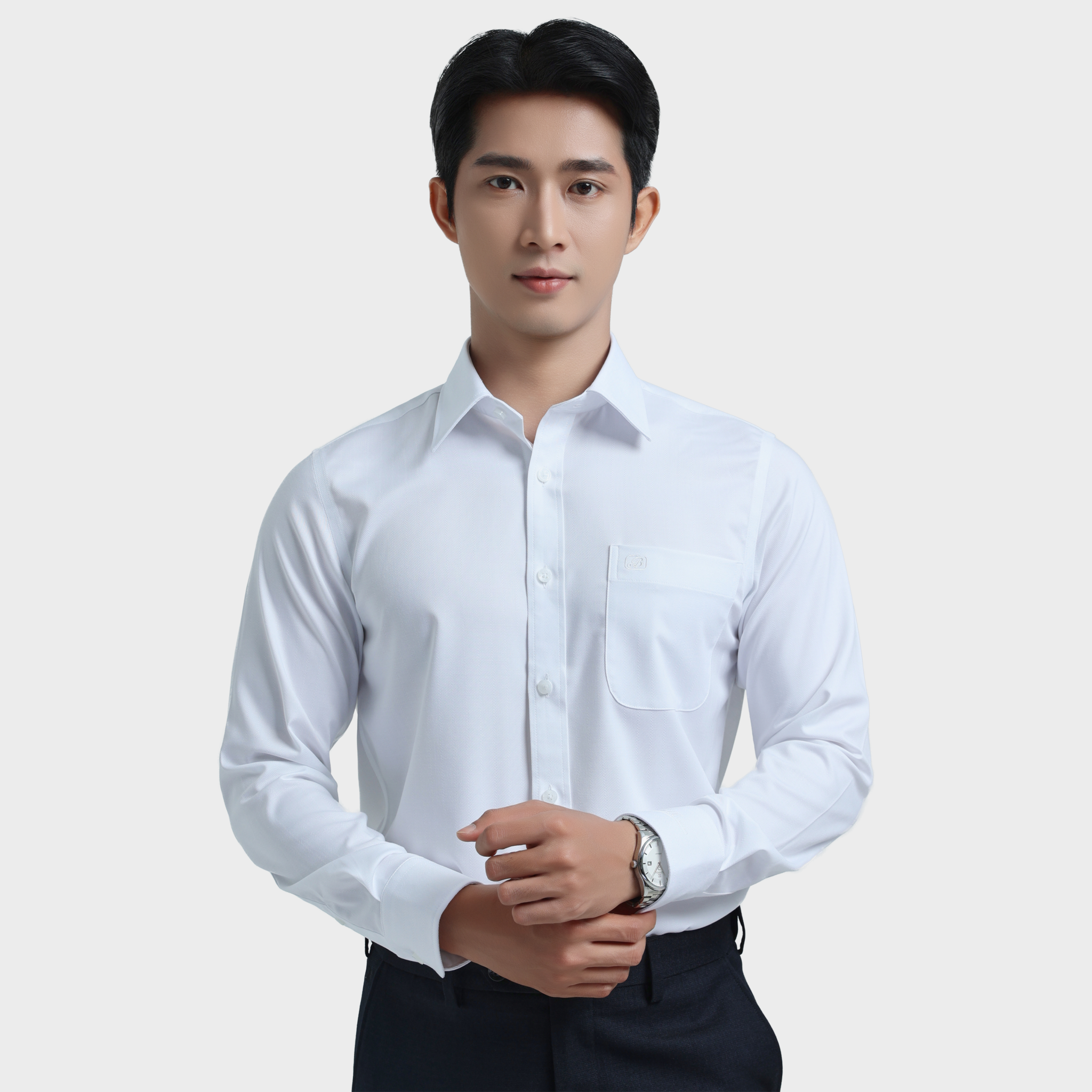  Áo sơ mi nam dài tay BELLUNI vải sợi sồi thoải mái thanh lịch - ABD.PML.BE 233 