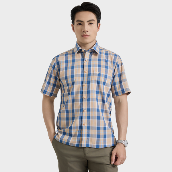  Áo sơ mi nam ngắn tay cao cấp BELLUNI vải sợi tre - ABN.BP.BE 353 