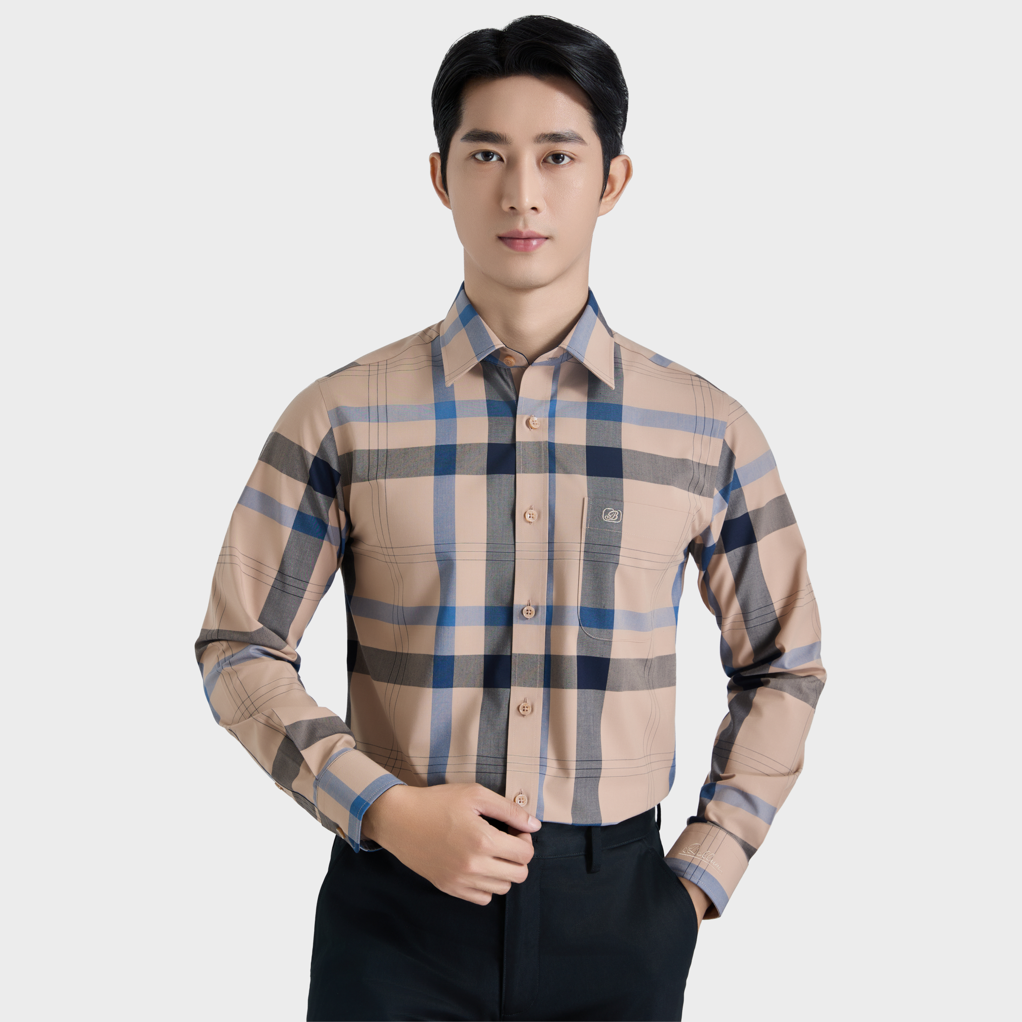  Áo sơ mi nam dài tay cao cấp BELLUNI vải sợi tre  ABD.BPS.BE 230 