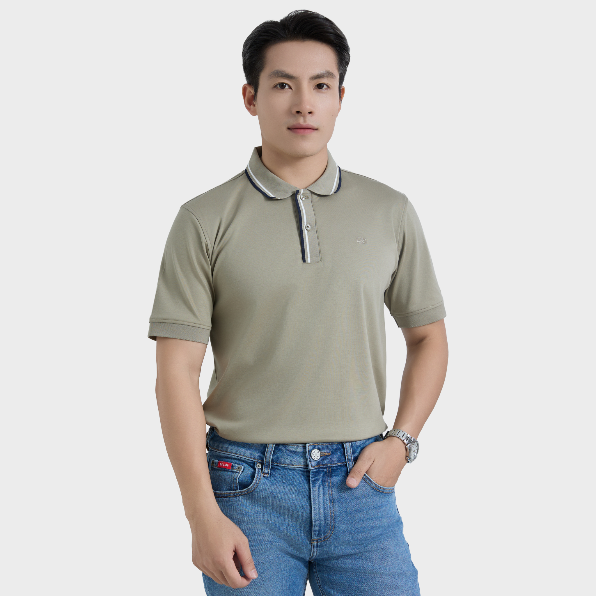  Áo Polo Nam Cotton Interlock – Trẻ Trung, Năng Động- AT.CM.BE 114 