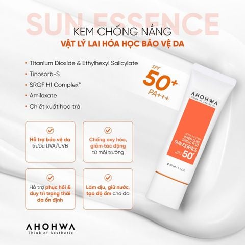  Inten Cure Shield Plus Sun Essence SPF 50+/PA+++  - Tinh Chất Chống Nắng Vật Lý Lai Hoá Học - 50gr 
