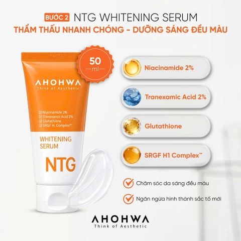  Ahohwa -  NTG White Solution Set - Dưỡng sáng toàn diện, Kiểm soát sắc tố đa tầng 