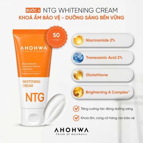  Ahohwa -  NTG White Solution Set - Dưỡng sáng toàn diện, Kiểm soát sắc tố đa tầng 