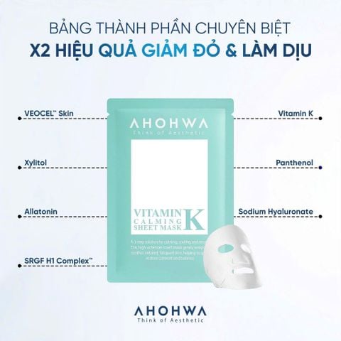  Vitamin K Sheet Mask - Mặt nạ phục hồi sinh học Vitamin K 