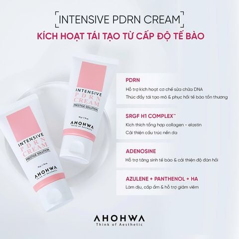  Ahohwa - Intensive PDRN Cream - Kem tái thiết làn da nguyên bản, phục hồi trẻ hóa cấp độ tế bào 