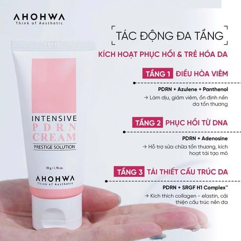  Ahohwa - Intensive PDRN Cream - Kem tái thiết làn da nguyên bản, phục hồi trẻ hóa cấp độ tế bào 