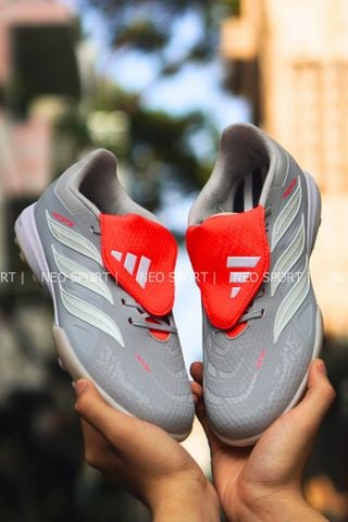  Giày Bóng Đá Cỏ Nhân Tạo Predator 26 League Lưỡi Gà Gập Xám TF 