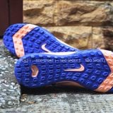  Giày Bóng Đá Cỏ Nhân Tạo Mercurial Vapor 16 Elite Bo Thun Cam Nhạt Đế Xanh Bích TF 