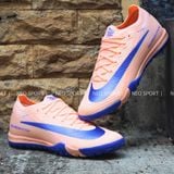  Giày Bóng Đá Cỏ Nhân Tạo Mercurial Vapor 16 Elite Bo Thun Cam Nhạt Đế Xanh Bích TF 