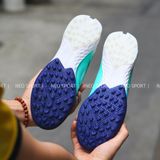  Giày Bóng Đá Cỏ Nhân Tạo F50 Pro Xanh Ngọc Gót Trắng TF 