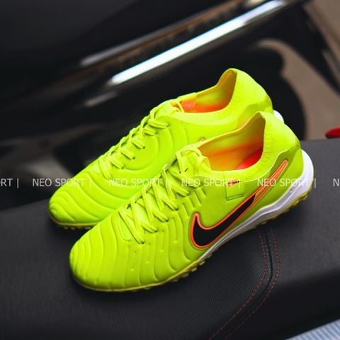  Giày Bóng Đá Cỏ Nhân Tạo Tiempo 10 Pro Bo Thun Chuối Đế Chấm Đen TF 