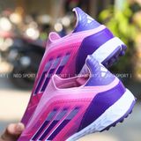  Giày Bóng Đá Cỏ Nhân Tạo F50 Elite Laceless Không Dây Hồng Gót Tím TF 
