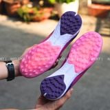  Giày Bóng Đá Cỏ Nhân Tạo F50 Elite Laceless Không Dây Hồng Gót Tím TF 