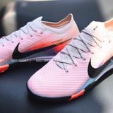  Giày Bóng Đá Cỏ Nhân Tạo Mercurial Vapor 16 Elite Bo Thun Cam Nhạt Xanh Biển TF 