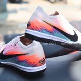  Giày Bóng Đá Cỏ Nhân Tạo Mercurial Vapor 16 Elite Bo Thun Cam Nhạt Xanh Biển TF 
