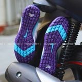  Giày Bóng Đá Cỏ Nhân Tạo Mercurial Vapor 16 Pro Bo Thun Trắng Đế Tím Đậm TF 
