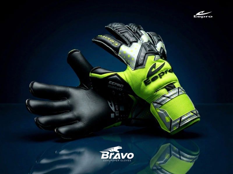  Găng Tay Thủ Môn Chính Hãng Thái Lan Bravo Eepro EG1003 Dạ Quang/Đen 