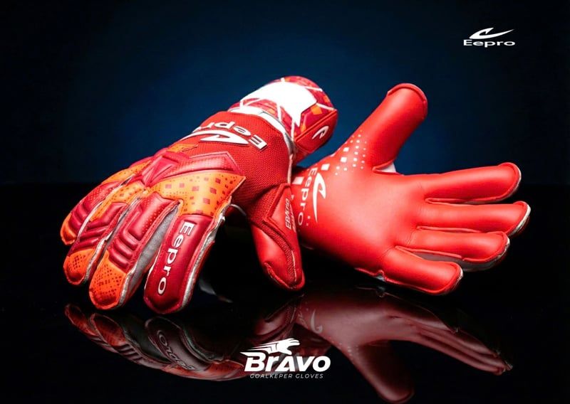  Găng Tay Thủ Môn Chính Hãng Thái Lan Bravo Eepro EG1003 Đỏ 