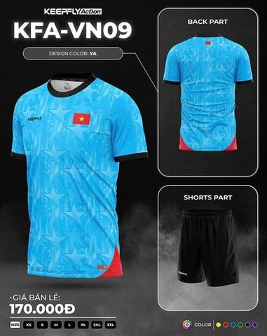  Bộ Quần Áo Bóng Đá KEEPFLY - Việt Nam Xanh Da 