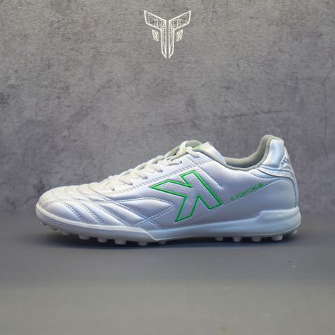  Giày Bóng Đá Cỏ Nhân Tạo Chính Hãng Kelme K-Fighting Trắng/Xanh Lá TF - 8621ZX1474-170 