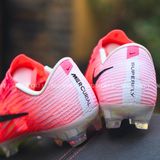  Giày Bóng Đá Cỏ Tự Nhiên Mercurial Superfly 11 Elite Bo Thun Hồng Logo Đen FG 