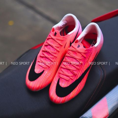  Giày Bóng Đá Cỏ Tự Nhiên Mercurial Superfly 11 Elite Bo Thun Hồng Logo Đen FG 