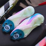  Giày Bóng Đá Cỏ Tự Nhiên Phantom GX2 Elite Bo Thun Trắng Gót Xanh/Hồng FG 