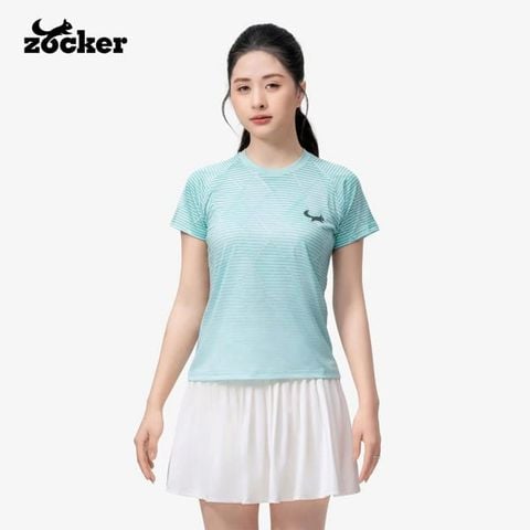  Áo Pickleball Nữ Zocker JAC07 Xanh Ngọc 
